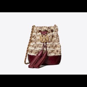 Tory Burch Soft Tweed Mini Bucket Bag
